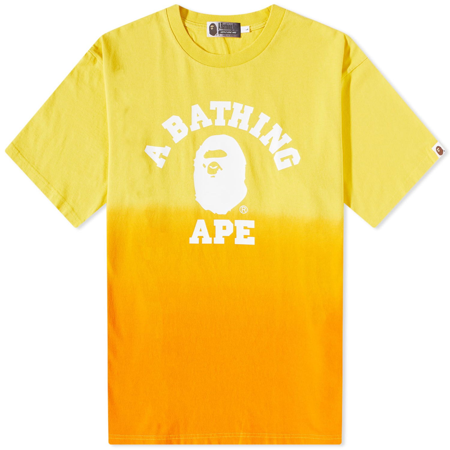 Тениска BAPE College Gradation Dyed T-Shirt Orange Оранжево
 | 001CSJ301003M-ORN, 0