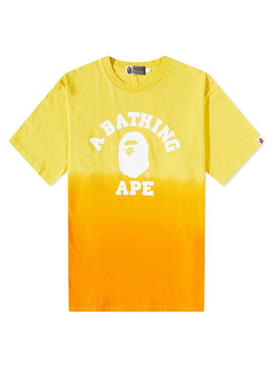 Тениска BAPE College Gradation Dyed T-Shirt Orange Оранжево
 | 001CSJ301003M-ORN