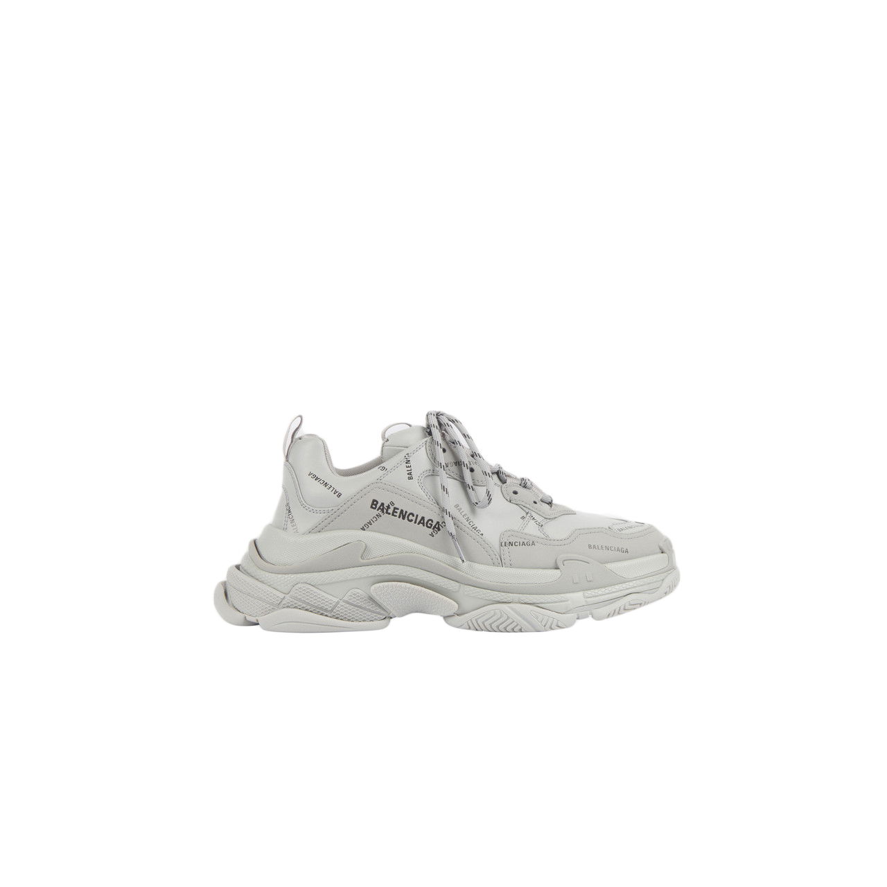 Кецове и обувки Balenciaga Triple S Allover Logo Gray Сиво | 536737W2FA11210, 0