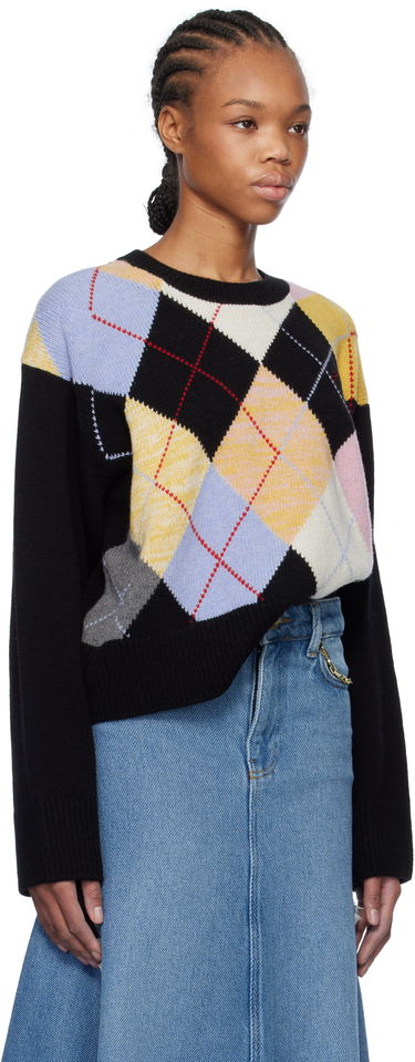 Пуловер GANNI GANNI Harlequin Argyle Knit Sweater Многоцветен | K2379, 1