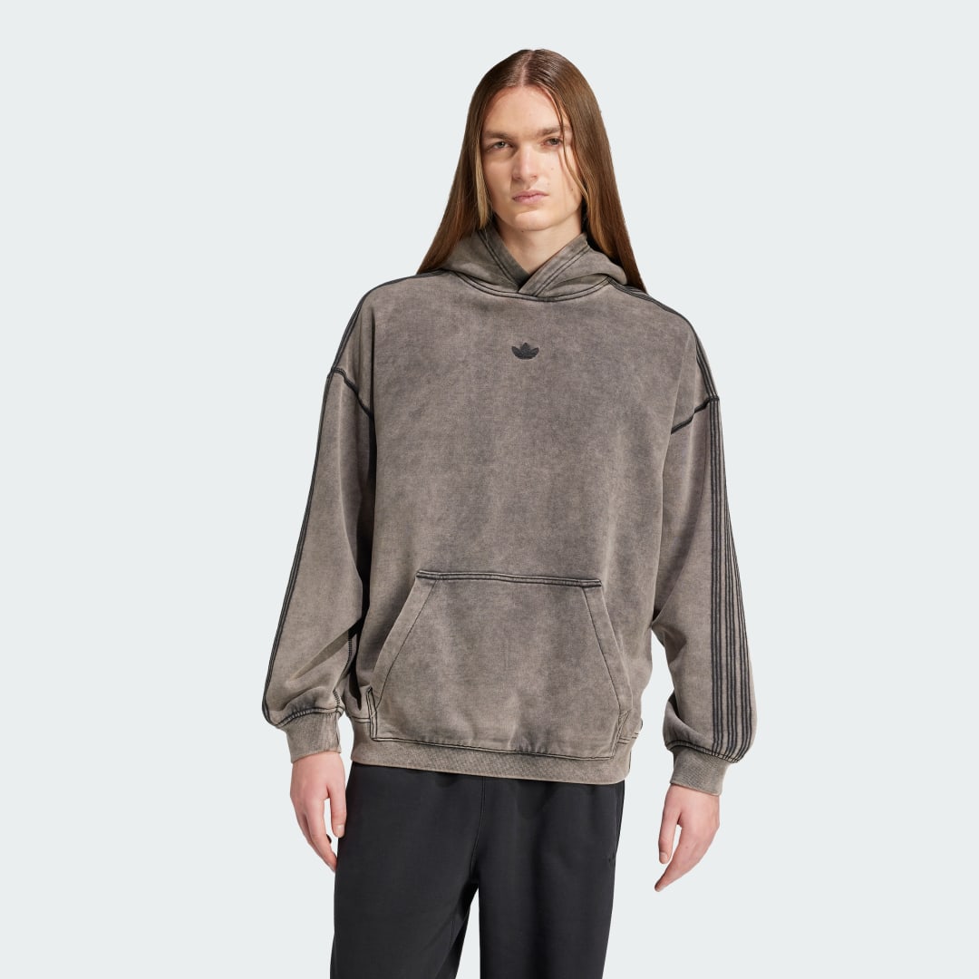 Суитчър adidas Performance Premium Essentials Retro Washed Hoodie Сиво | JD0245, 0