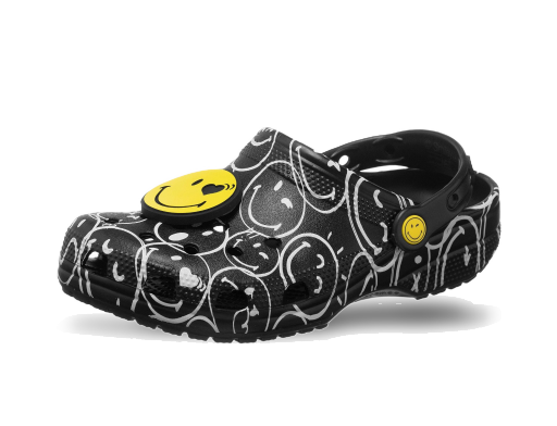 Кецове и обувки Crocs Smiley World Charm x Classic Clog Черно | 207971-0C4
