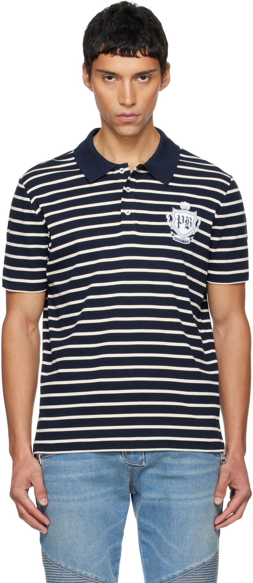 Поло тениска Balmain College Emblem Polo Многоцветен | FH0GC026GF30