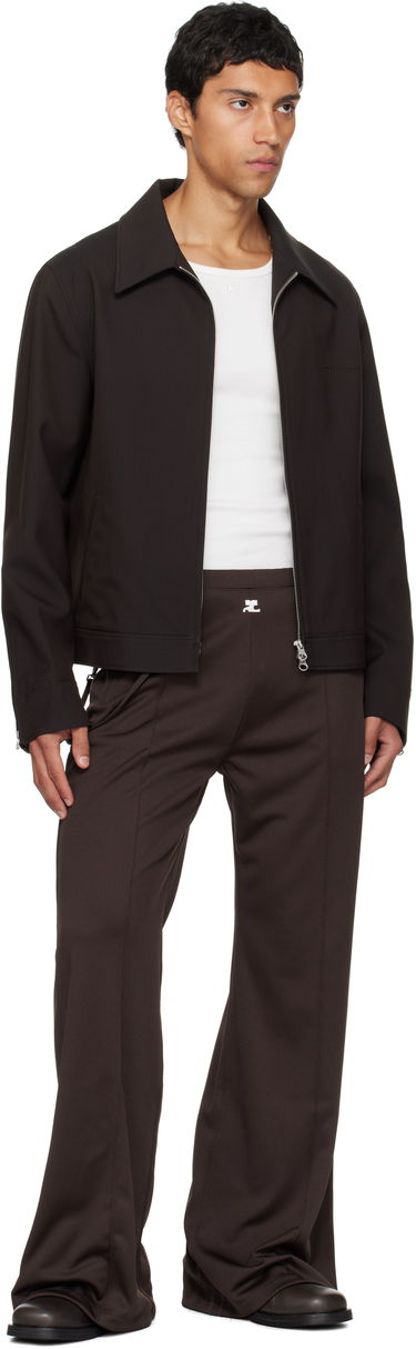 Яке Courrèges Courrèges Embroidered Zipped Twill Jacket Черно | 325CBL307PL0222, 3