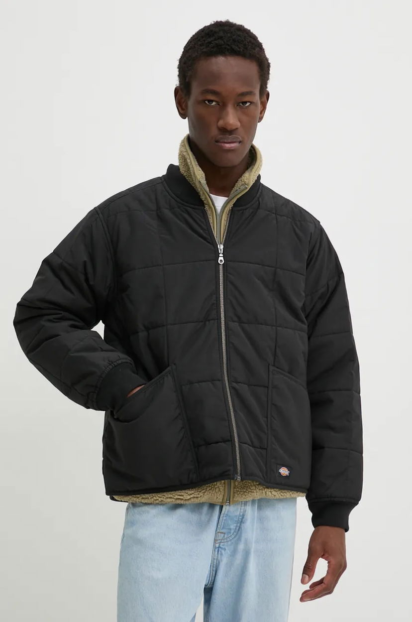 Яке бомбър Dickies GARDINER Quilted Bomber Jacket Sherpa Lined Черно | DK0A4Z35