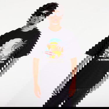 Тениска BAPE A BATHING APE Sunset Beach Ape Head Tee M Black Черно | 001TEK701003F BLK, 0