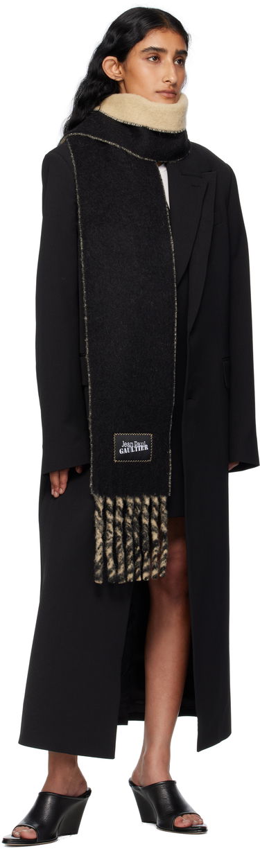 Шал Jean Paul Gaultier Jean Paul Gaultier Alpaca Scarf with Twisted Fringe Черно | 25/03-U-AC017-W022-0300, 3