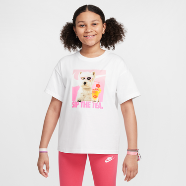 Тениска Nike Girls' T-Shirt Бяло | HQ2337-100, 4
