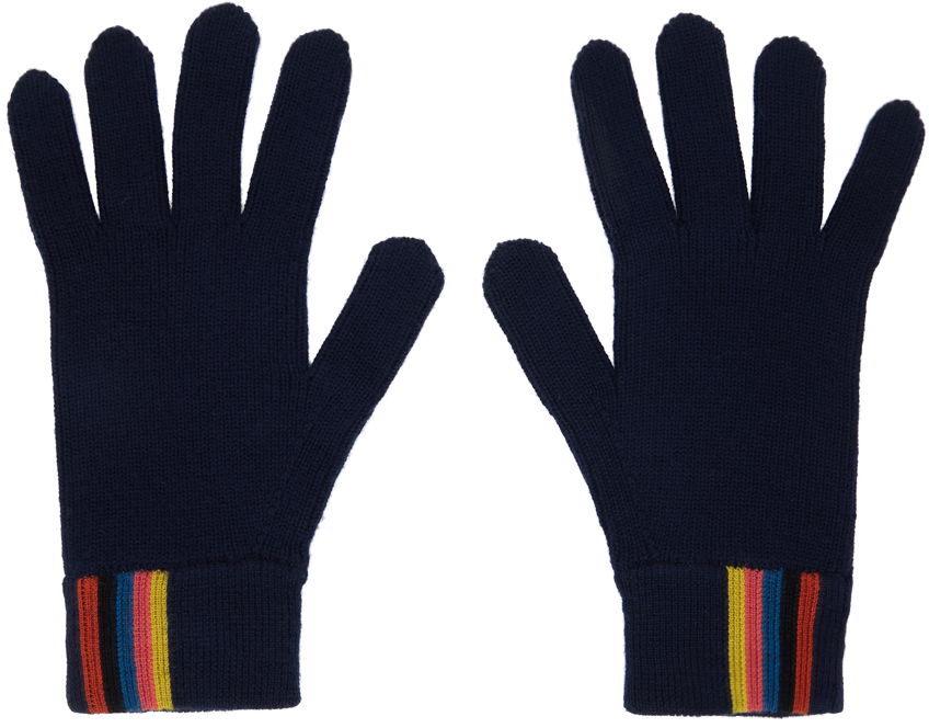 Ръкавици Paul Smith Paul Smith Artist Stripe Knit Gloves Тъмно синьо | M1A-410AL-M394-47-0, 0