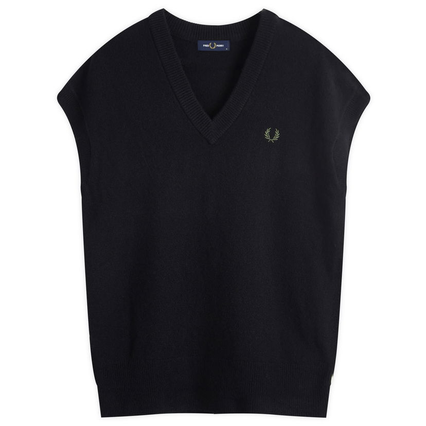 Пуловер Fred Perry Lambswool Knit Vest Черно | K8567-102