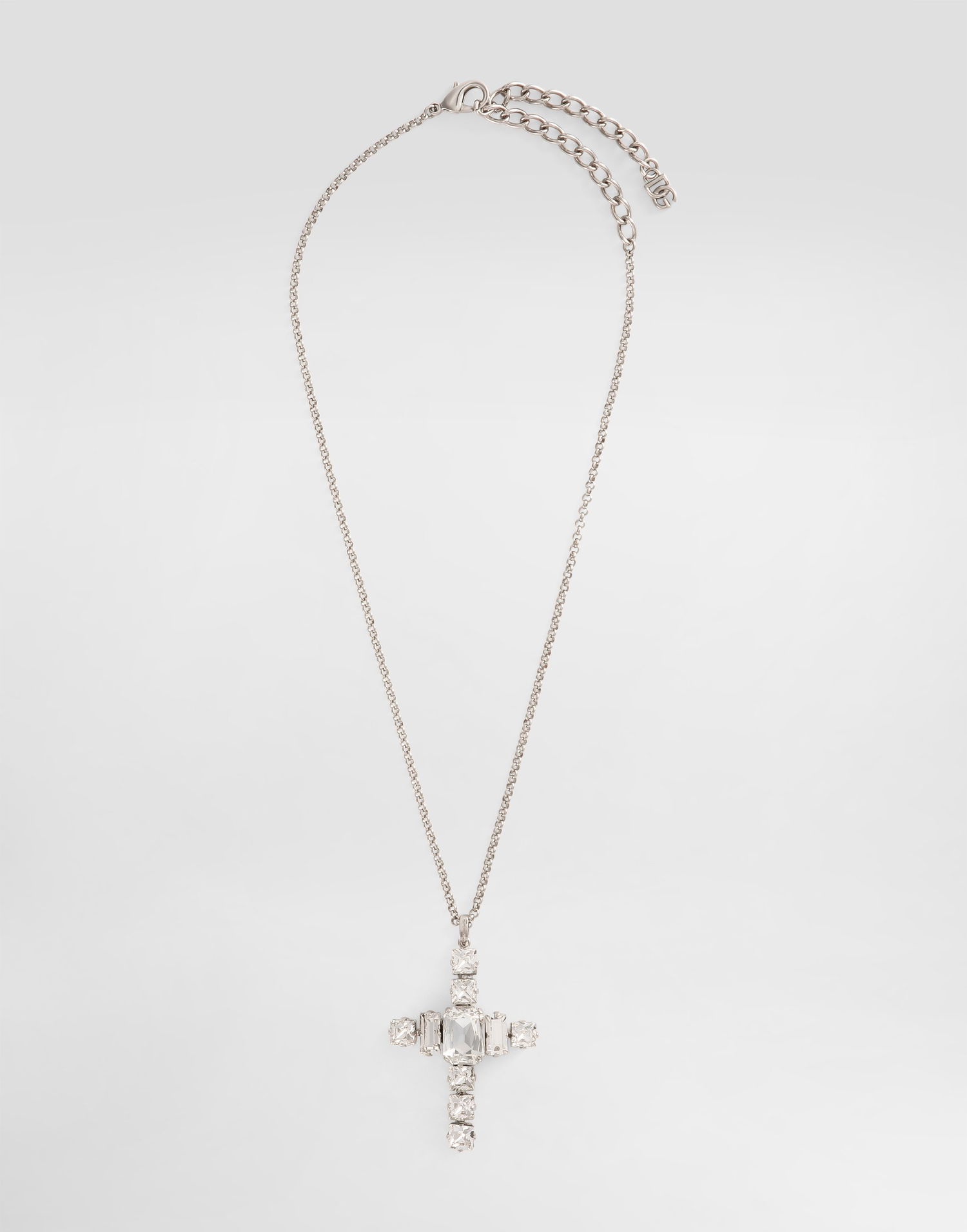 Колие Dolce & Gabbana Dolce & Gabbana Rhinestone Cross Pendant Necklace Металик | WNR8S8W111187655, 0