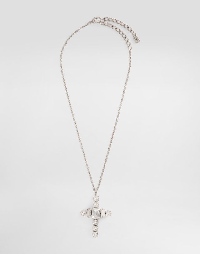 Dolce & Gabbana Rhinestone Cross Pendant Necklace