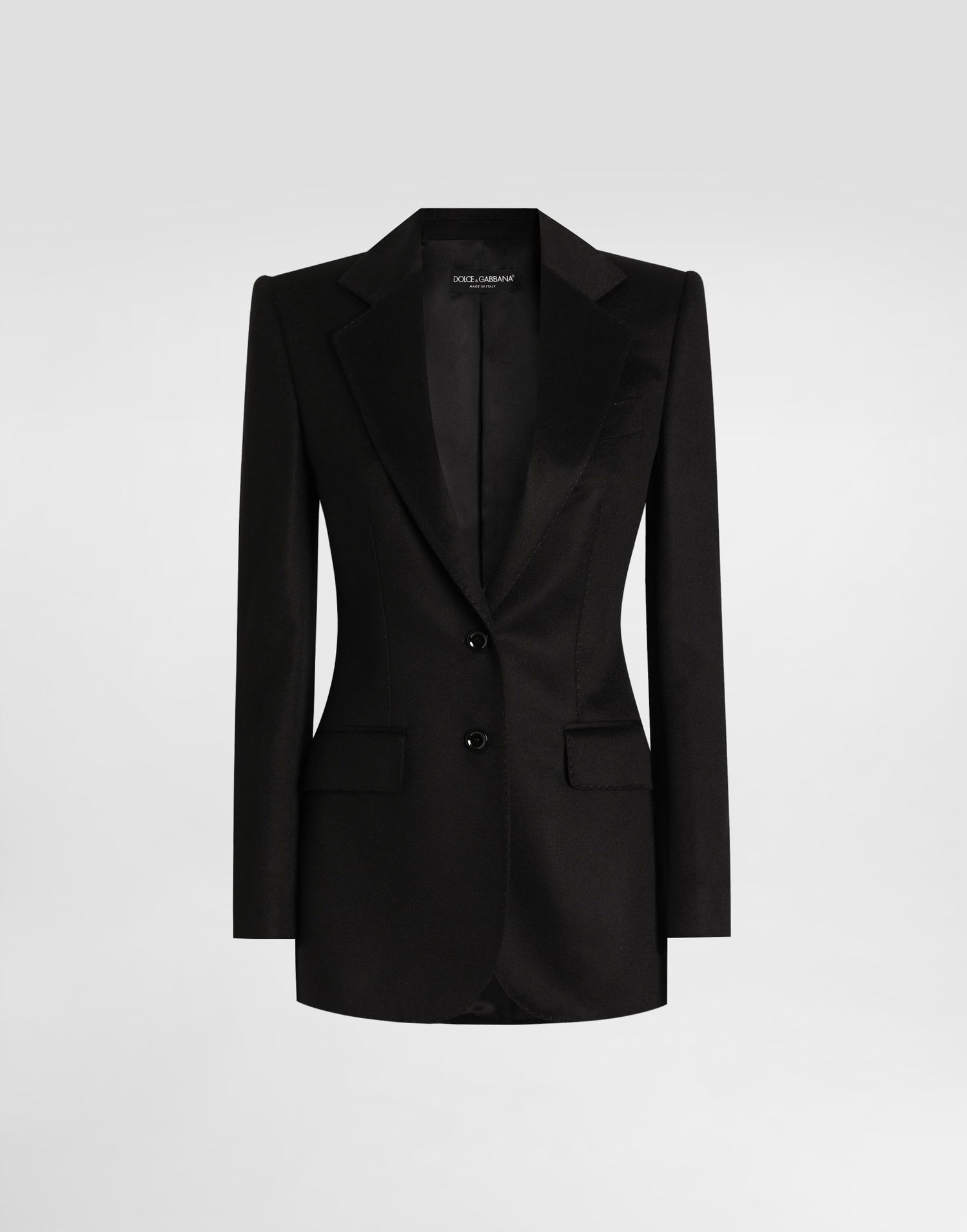 Яке Dolce & Gabbana Dolce & Gabbana Single-Breasted Silk and Cashmere Jacket Черно | F29KNTGDDC0N0000, 0