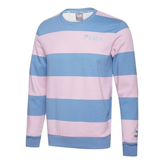 Пуловер Puma Striped Crewneck Sweatshirt with Embroidered Logo Розово | 584320-13, 0