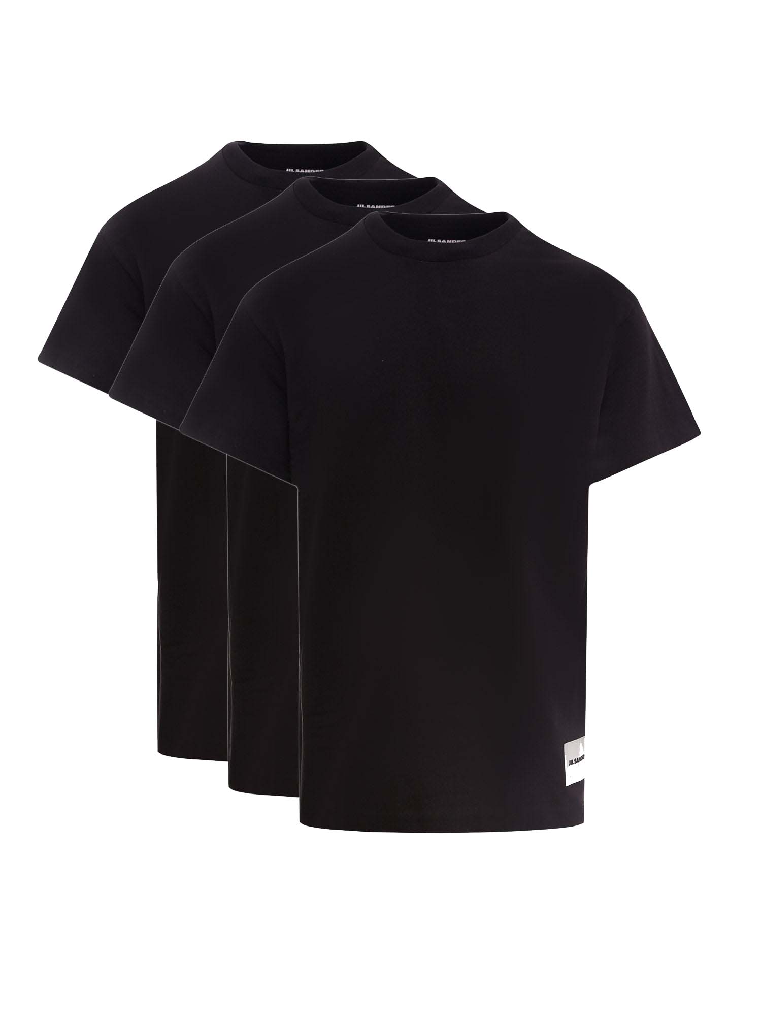 Тениска Jil Sander Biologic Cotton Logo Label T-Shirt Set Черно | J47GC0001J45048#001, 0