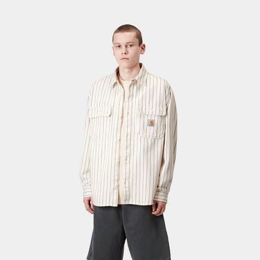 Риза Carhartt WIP Carhartt WIP Hendry Striped Shirt Jacket Бяло | I034827_6, 0
