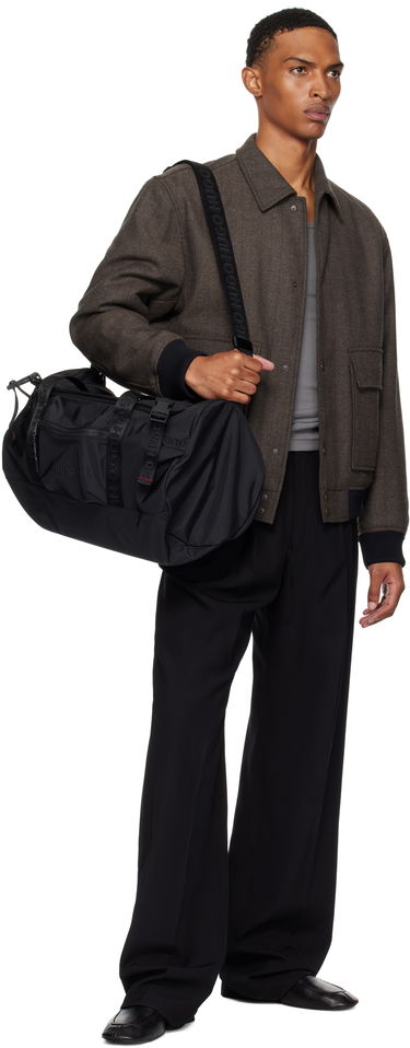 Чанта за пътуване BOSS HUGO Holdall with Logo Straps Черно | 50547297, 4