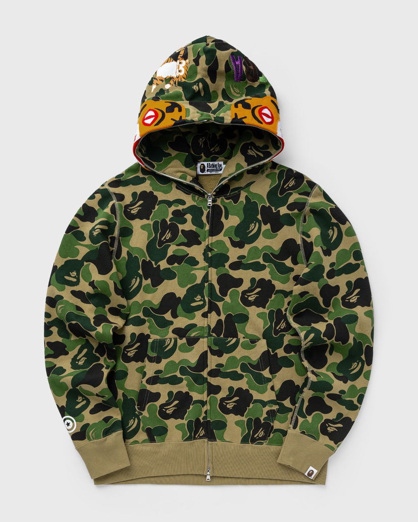 Суитчър BAPE ABC CAMO TIGER Full Zip Hoodie Зелено | 001ZPK801003MGRN