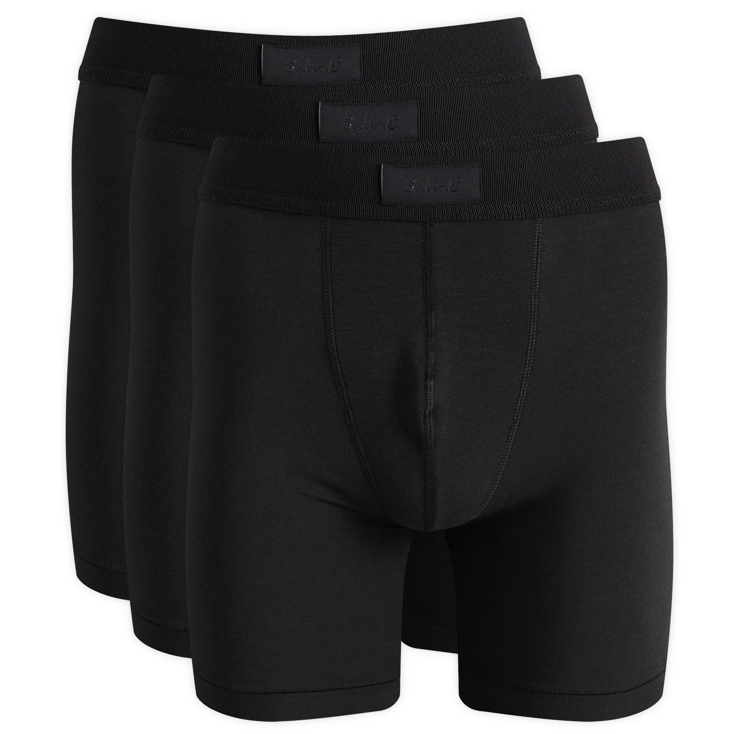Боксерки SKIMS 5" Cotton Boxer Brief - 3-Pack Черно | BO-BBR-5635M-ON, 0