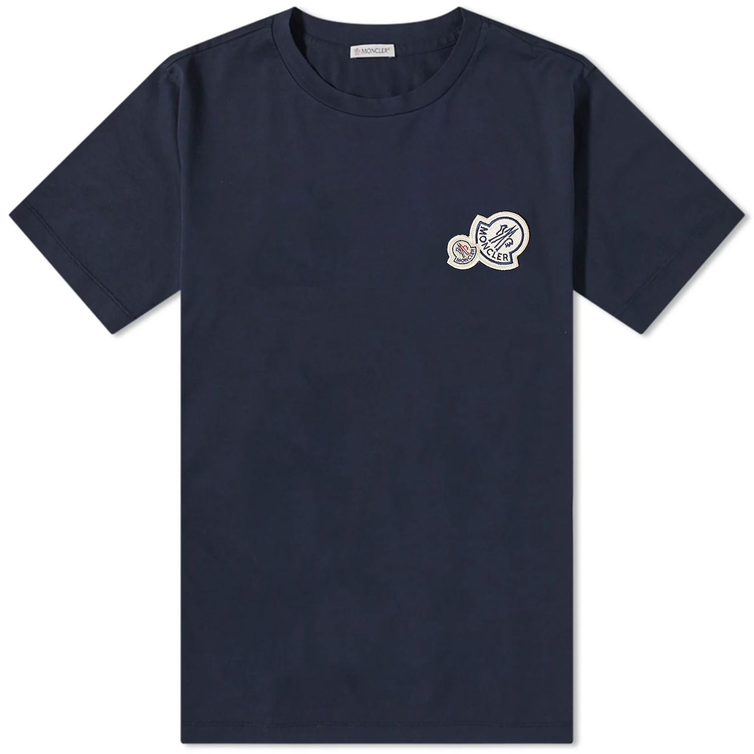 Тениска Moncler Double Badge Tee Тъмно синьо | 8C000-58-8390Y-773, 0