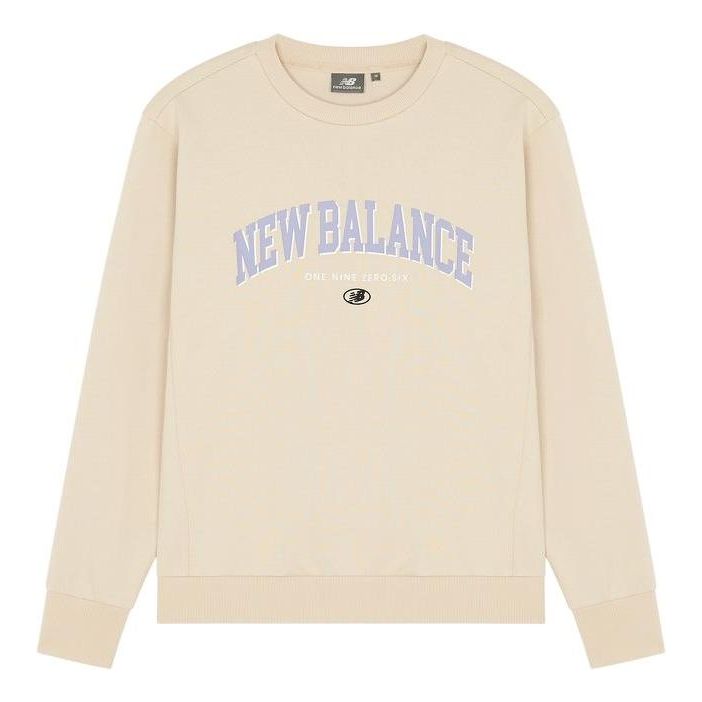 Пуловер New Balance Logo Print Crewneck Sweatshirt Бежово | 5CC17083-BEI