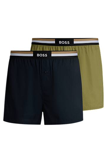 Боксерки BOSS BOSS Two-Pack of Pyjama Shorts with Logo Waistbands Тъмно синьо | 50535792, 0