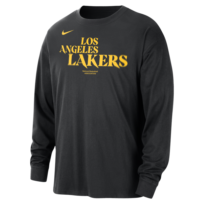 Тениска Nike NBA Los Angeles Lakers Courtside Long Sleeve T-shirt Черно | HJ2713-010