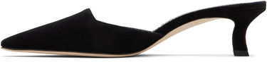Бижута Manolo Blahnik Manolo Blahnik Moiramu Suede Heeled Mules Черно | 225-1957, 2