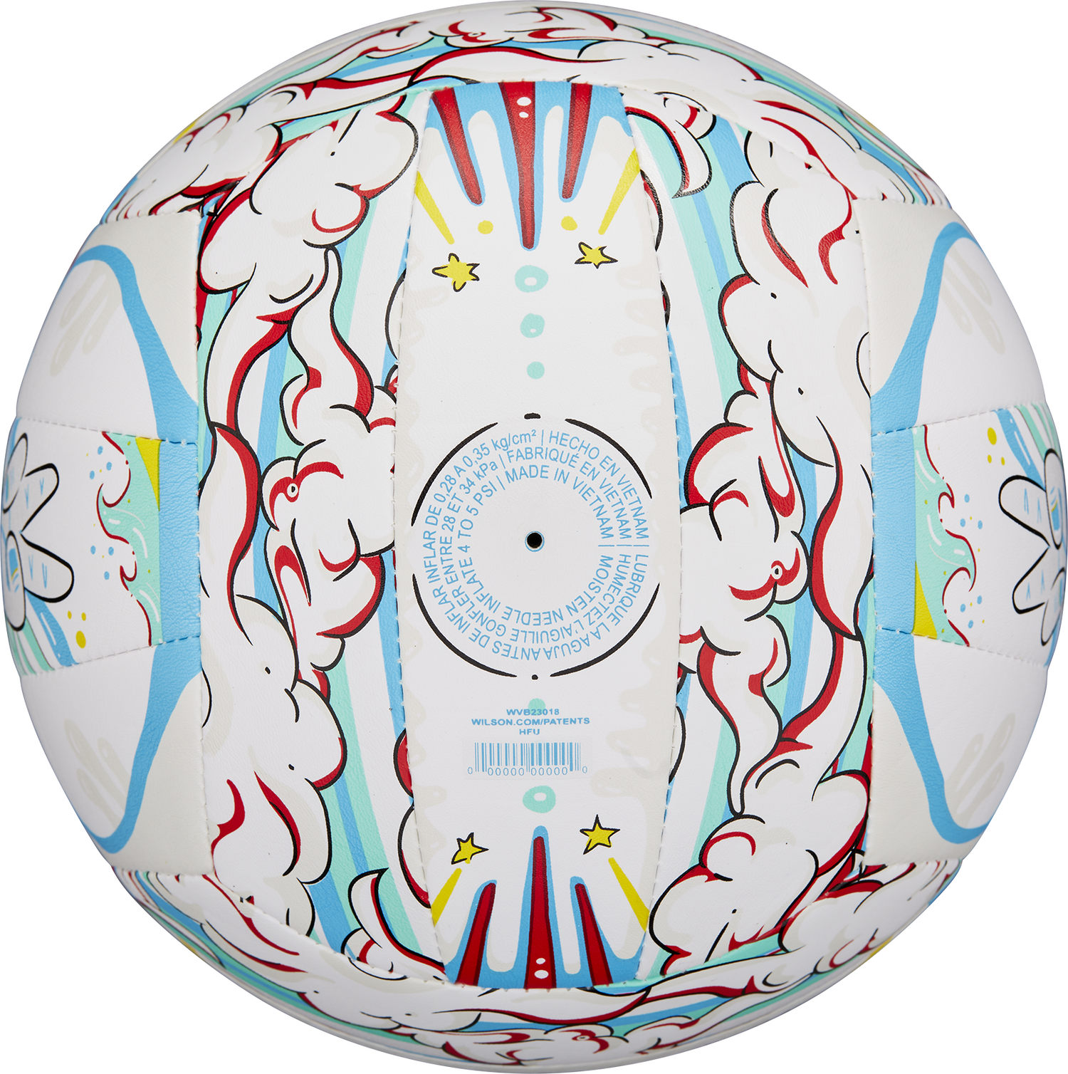 Спортна екипировка Wilson Tennis Graffiti Peace Volleyball Training Official Size and Weight Многоцветен | wv4008302xbof-wv4008302xbof, 1