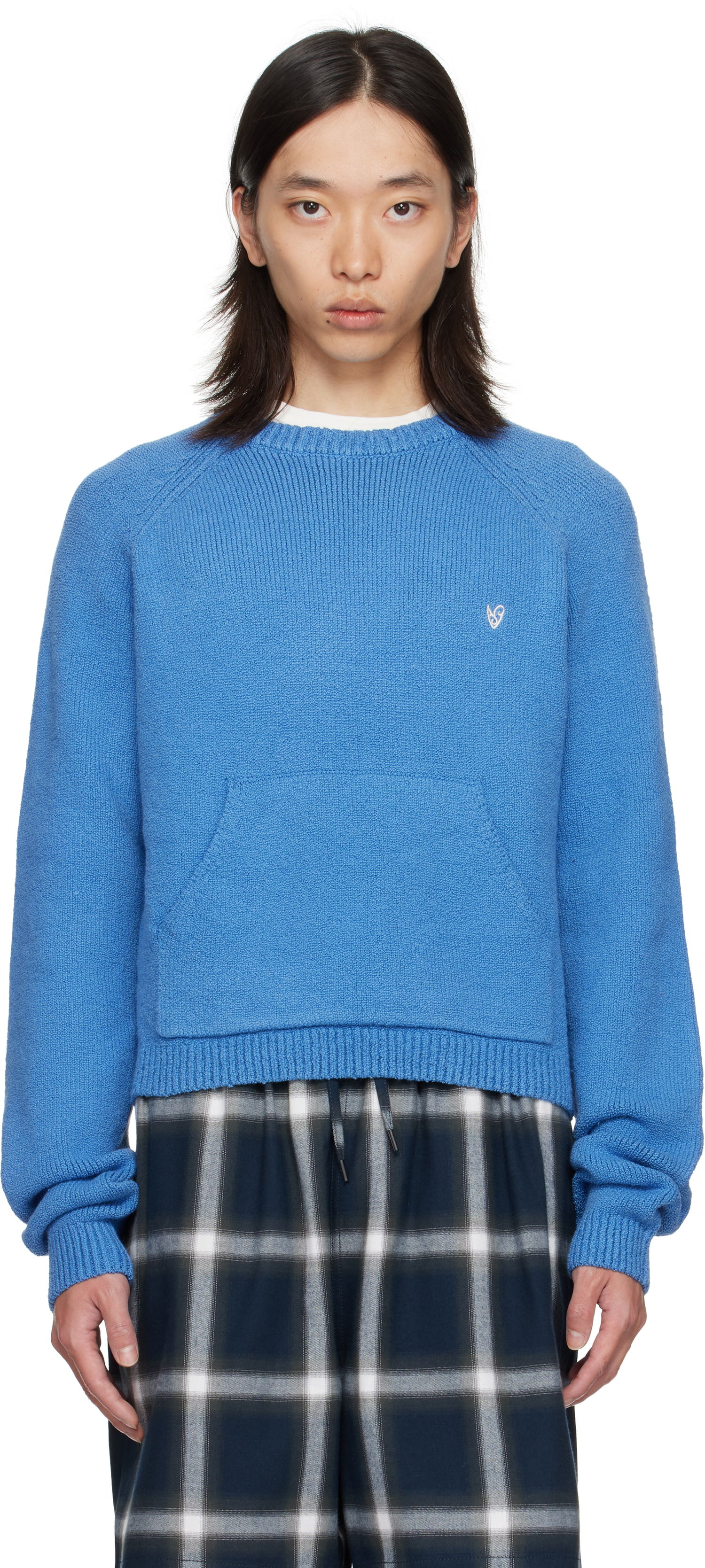 Пуловер Acne Studios Blue Crewneck Sweater Синьо | B60382-, 0