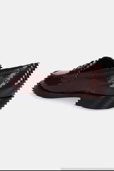 Кецове и обувки Clarks Originals Straven Edge Leather Loafers with Flat Heel Бургунди | 26184847, 2