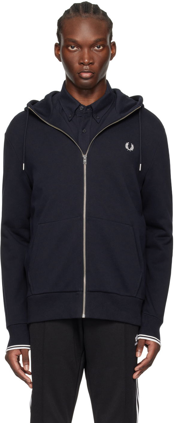 Суитчър Fred Perry Zip Through Hoodie Черно | J7536