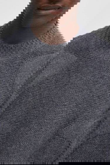 Пуловер HELIOT EMIL Textured Knit Crew Neck Sweater Сиво | PREAW25.M.07.063.DGY05., 3