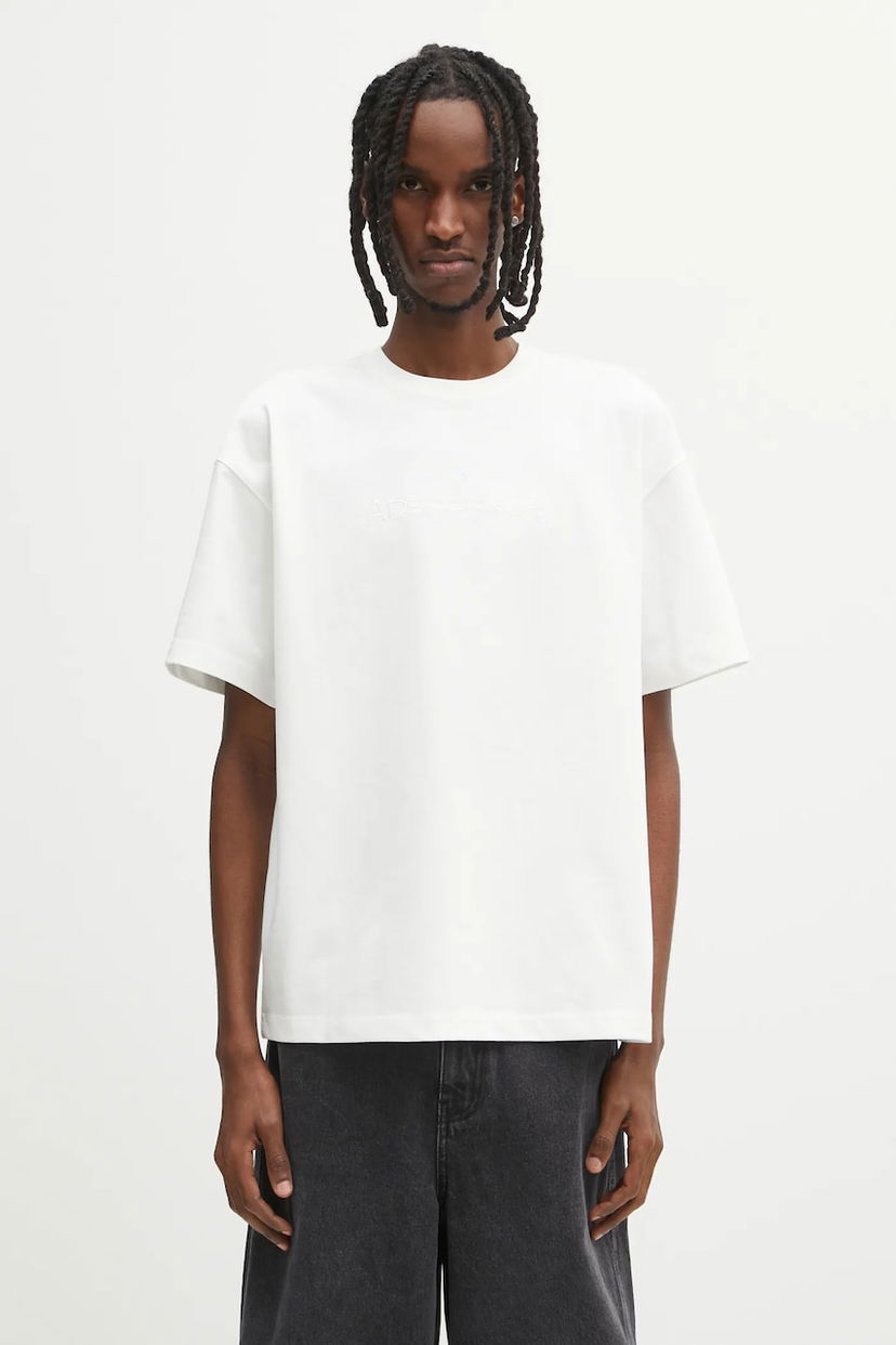 Тениска ADER ERROR Oversized Fit Embossed Logo T-Shirt Бяло | BO01FWTS0102OW