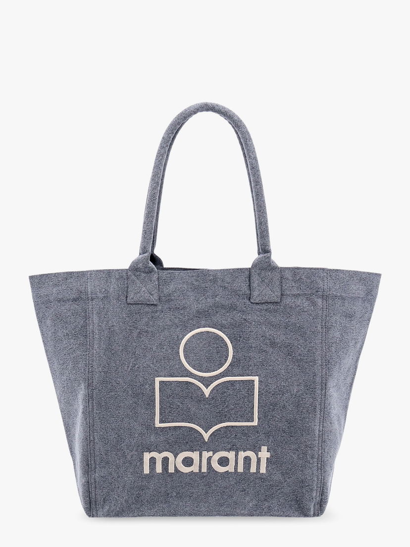 Голяма пазарска чанта ISABEL MARANT Gray Tote Bag with Logo Print Сиво | PM0001FAA1X19M02FK