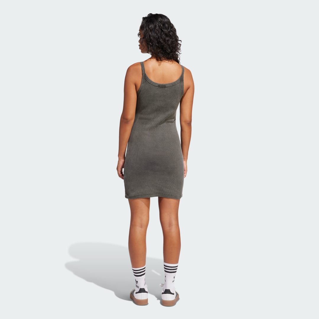 Pокля adidas Performance Ribbed Mini Dress Зелено | JC7550, 1