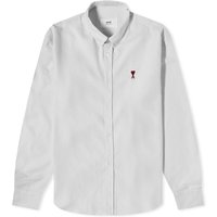 Риза AMI Stripe Logo Button Down Shirt Черно | BFUSH130-CO0021-039, 1
