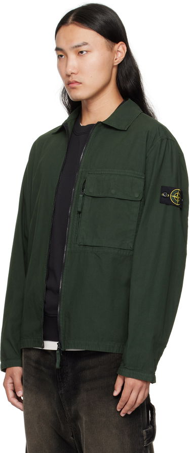 Яке Stone Island Canvas Weave Cotton Jacket Зелено | K2S15 1200004 S0179, 3