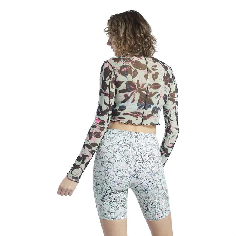 Тениска Reebok CL Beauty Trend Top Тюркоазено | HB8628, 1