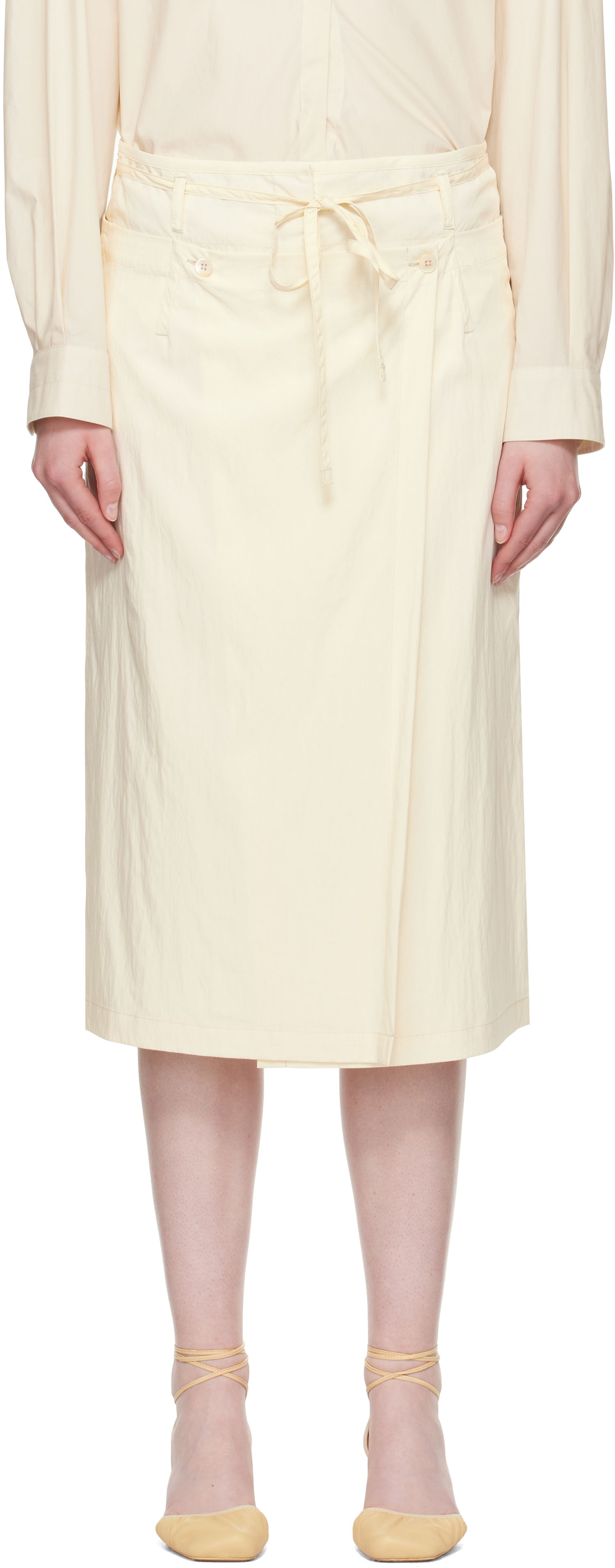 Пола LEMAIRE Lemaire Convertible Midi Skirt Жълто | SK1045 LF1370, 0