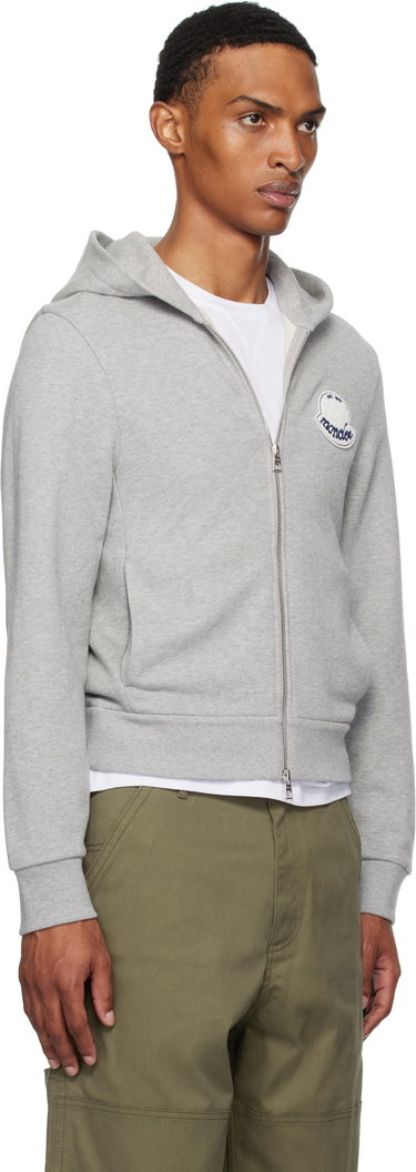 Суитчър Moncler Moncler Logo Cotton Zip-Up Hoodie Черно | K20918G0002389AZU, 4