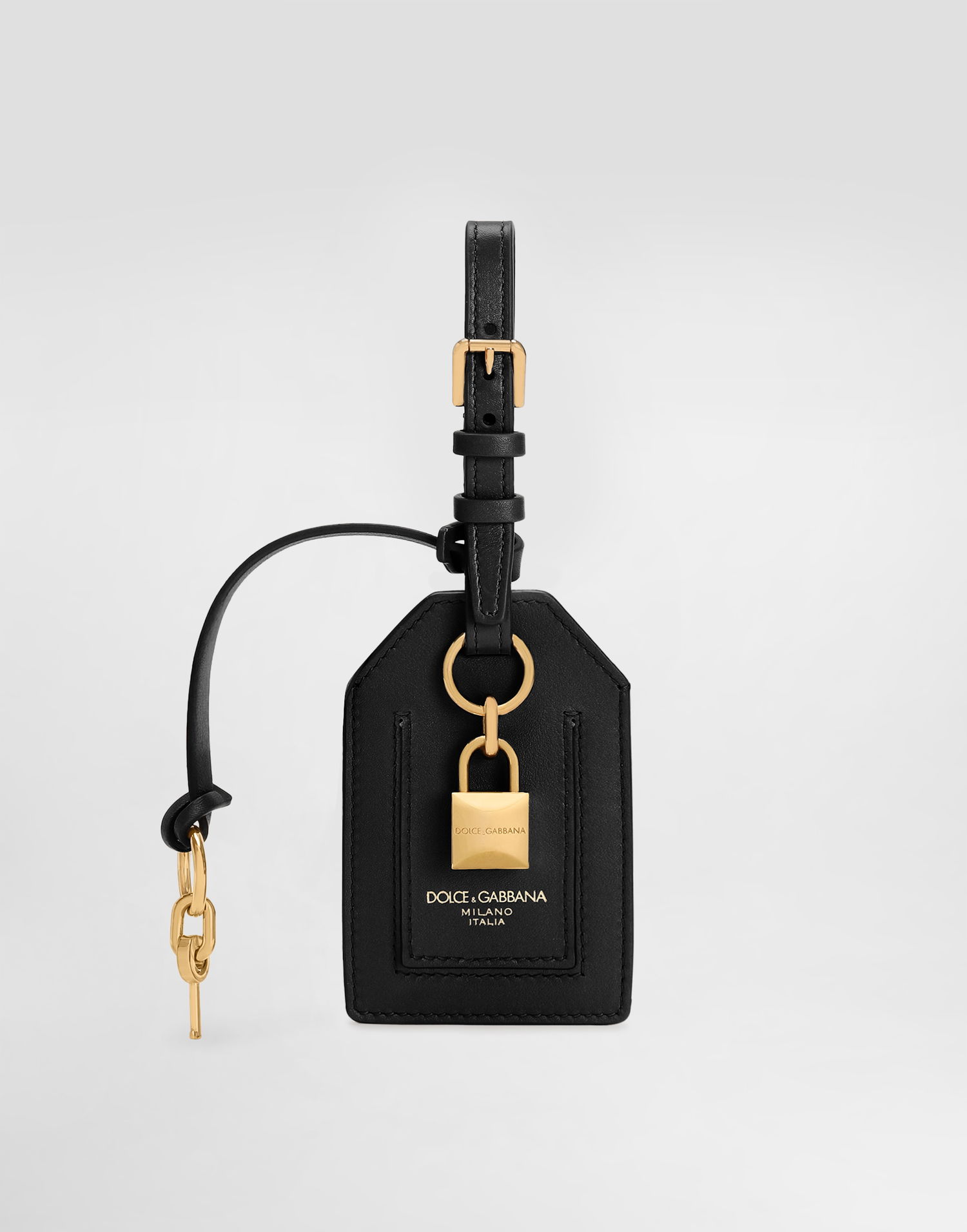 Ключодържатели Dolce & Gabbana Dolce & Gabbana Leather Keychain with Lock Черно | BI3417A9S2580999, 0