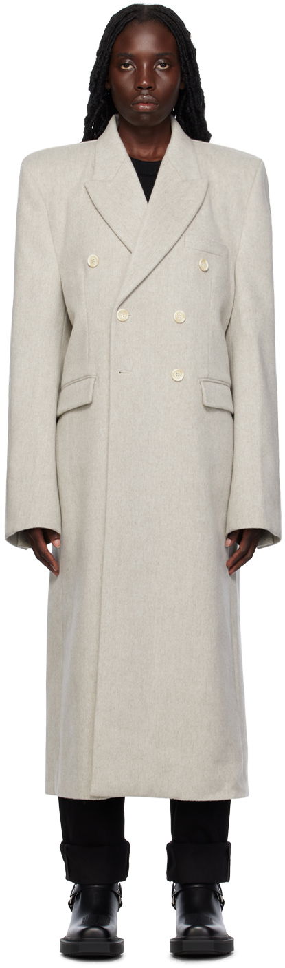Палта VETEMENTS VTMNTS Tailored Double-Breasted Coat Сиво | VL18CO600W, 0