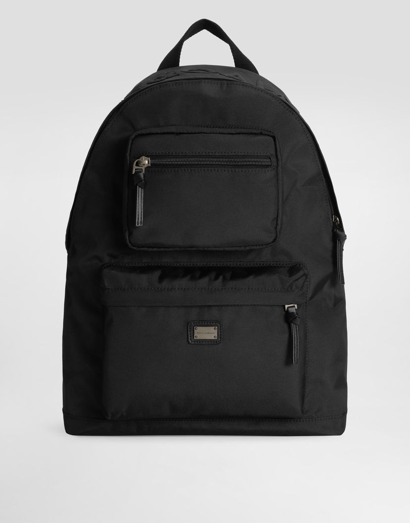 Раница Dolce & Gabbana Dolce & Gabbana Embroidered Nylon Backpack Черно | EM0123AN26380999