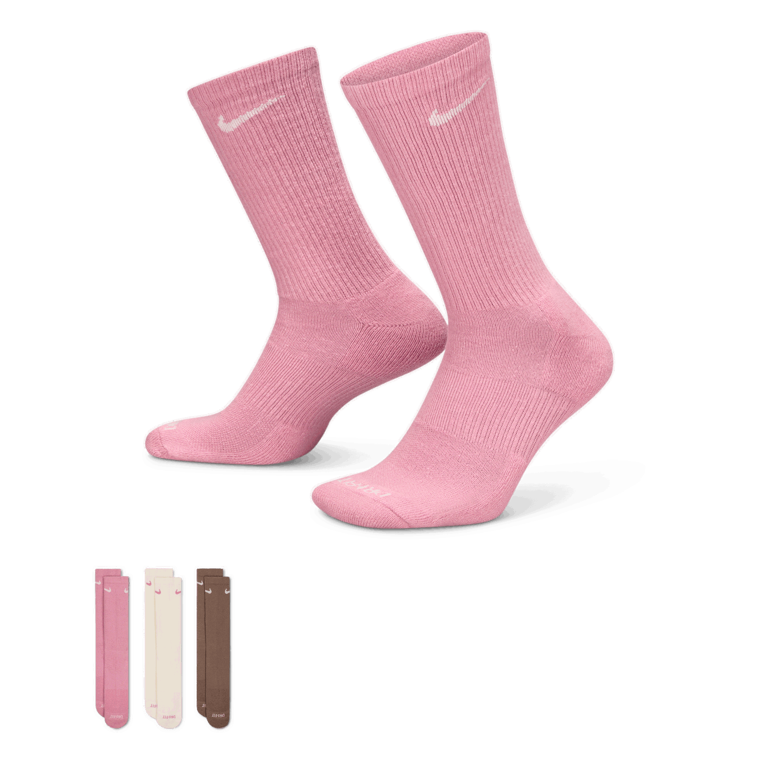 Чорапи Nike Nike Everyday Plus Cushioned Training Socks (3 Pairs) Розово | SX6888-936, 1