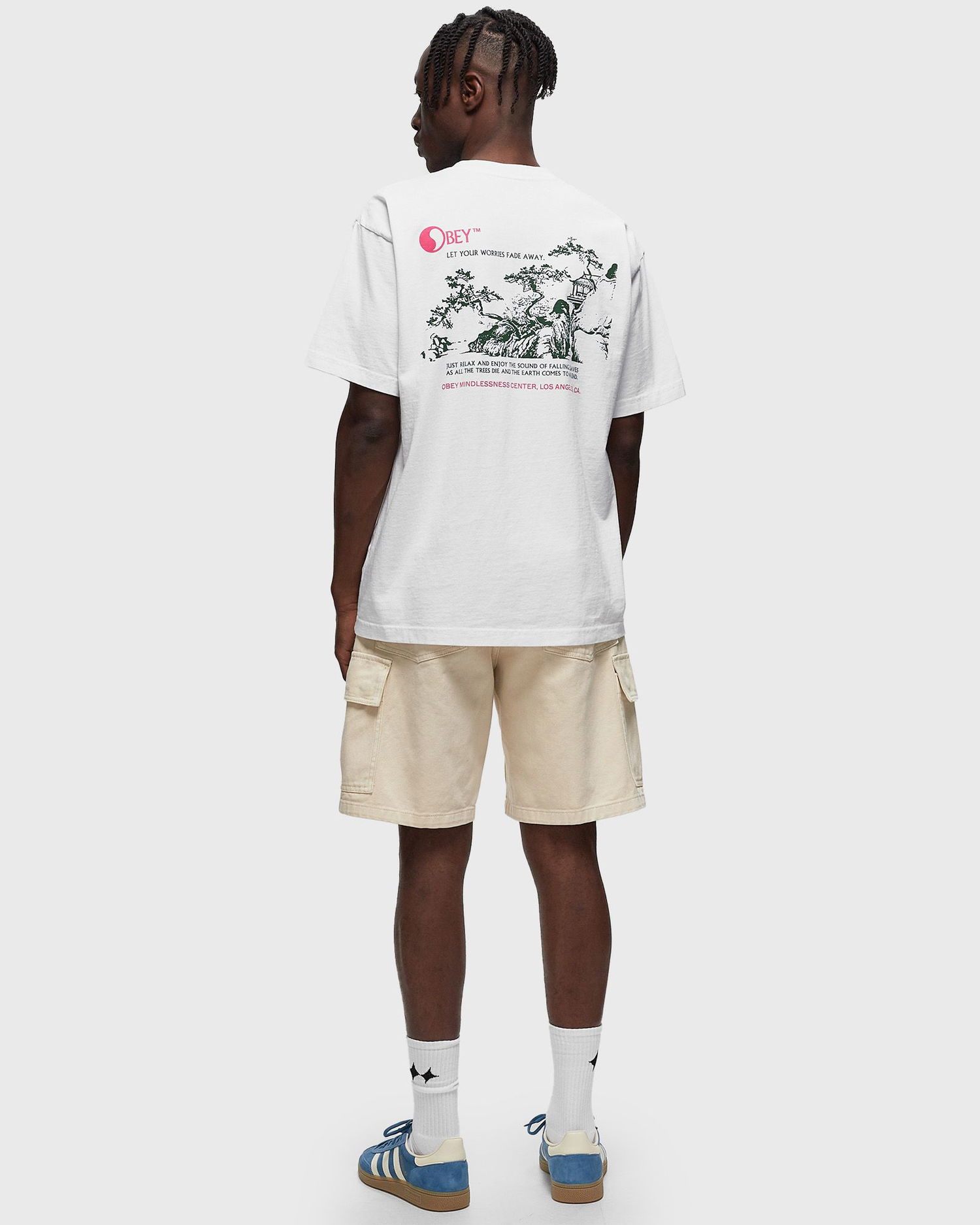 Тениска OBEY let your worries fade away Бяло | 166913721-WHT, 1
