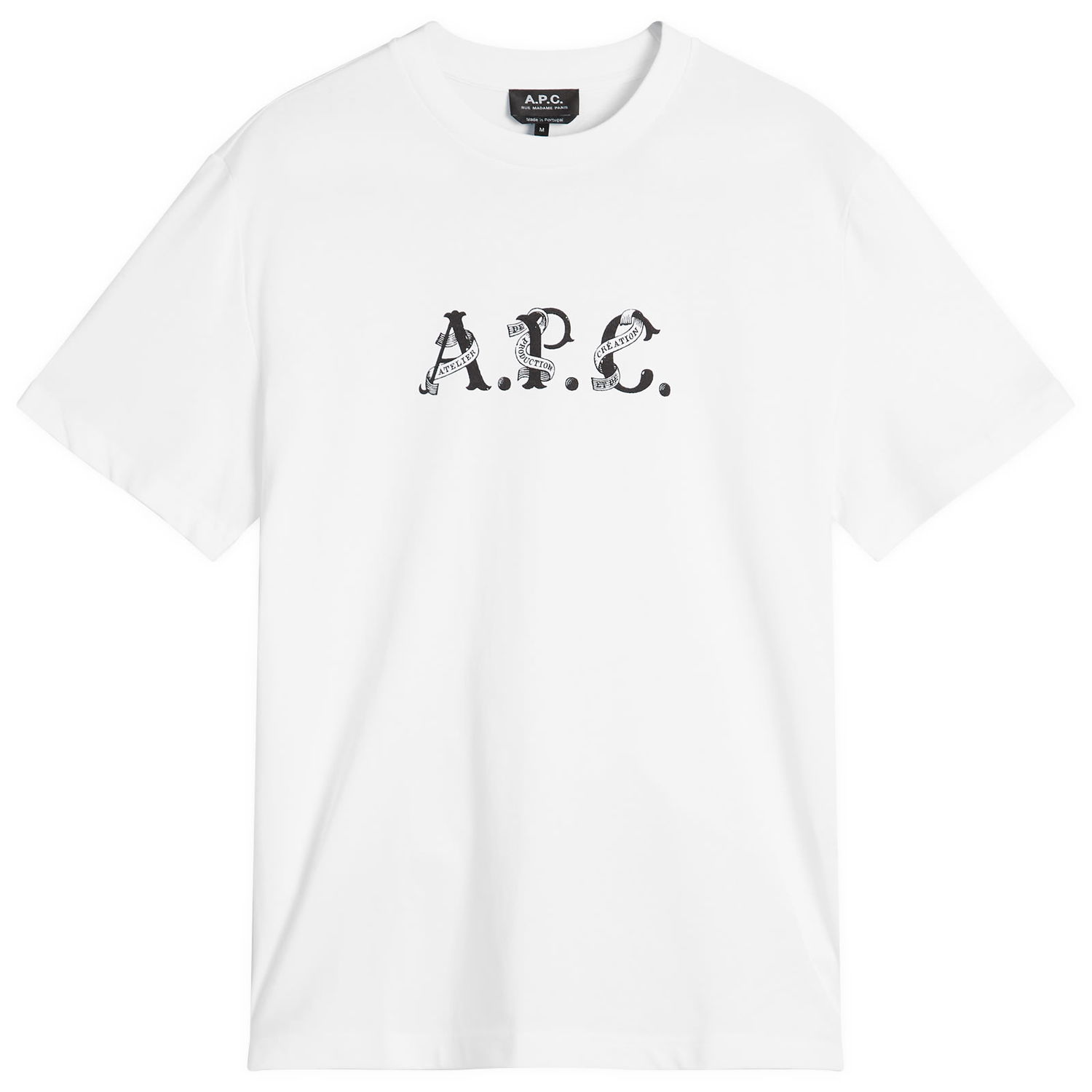 Тениска A.P.C. Men's Hugo Graphic Logo T-Shirt, Size Small Бяло | COHGS-M26543-AAB, 0