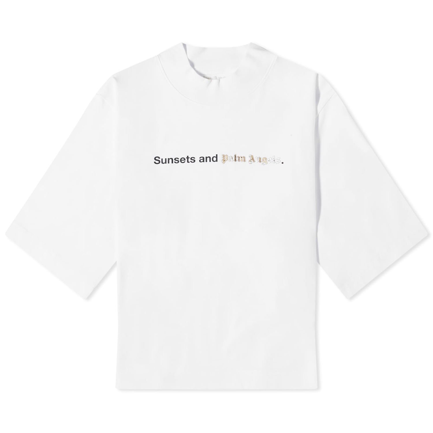 Тениска Palm Angels Sunsets T-Shirt Бяло | PWAA020F23JER0020110, 0
