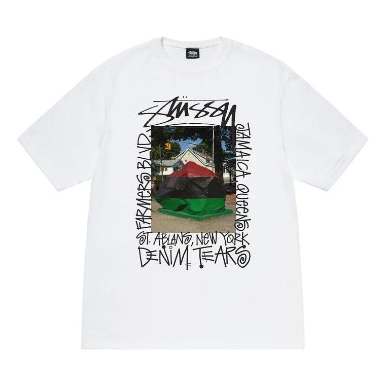 Тениска Stüssy Stussy x Denim Tears Farmers Blvd Graphic T-Shirt Бяло | 3903832