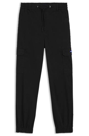 Relaxed Fit Stretch Cotton Cargo Trousers